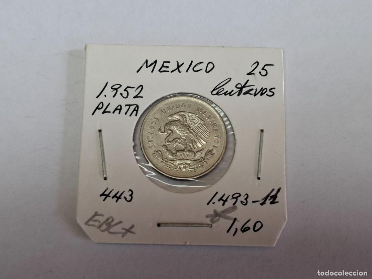 Monedas antiguas de Am&eacute;rica: 25 CENTAVOS de PLATA de 1952 KM 443 MEXICO en EBC+