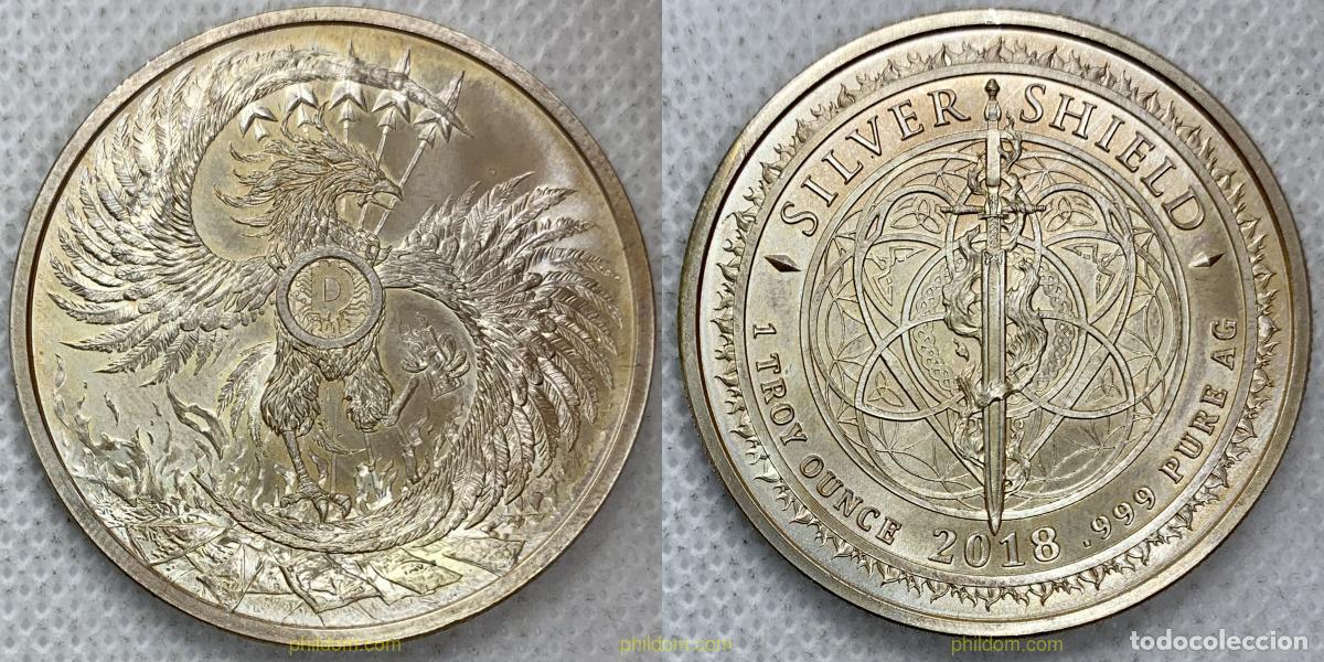 Monedas antiguas de Am&eacute;rica: 2657 ESTADOS UNIDOS 2018 USA SILVER SHIELD 1 TROY OUNCE 2018 D