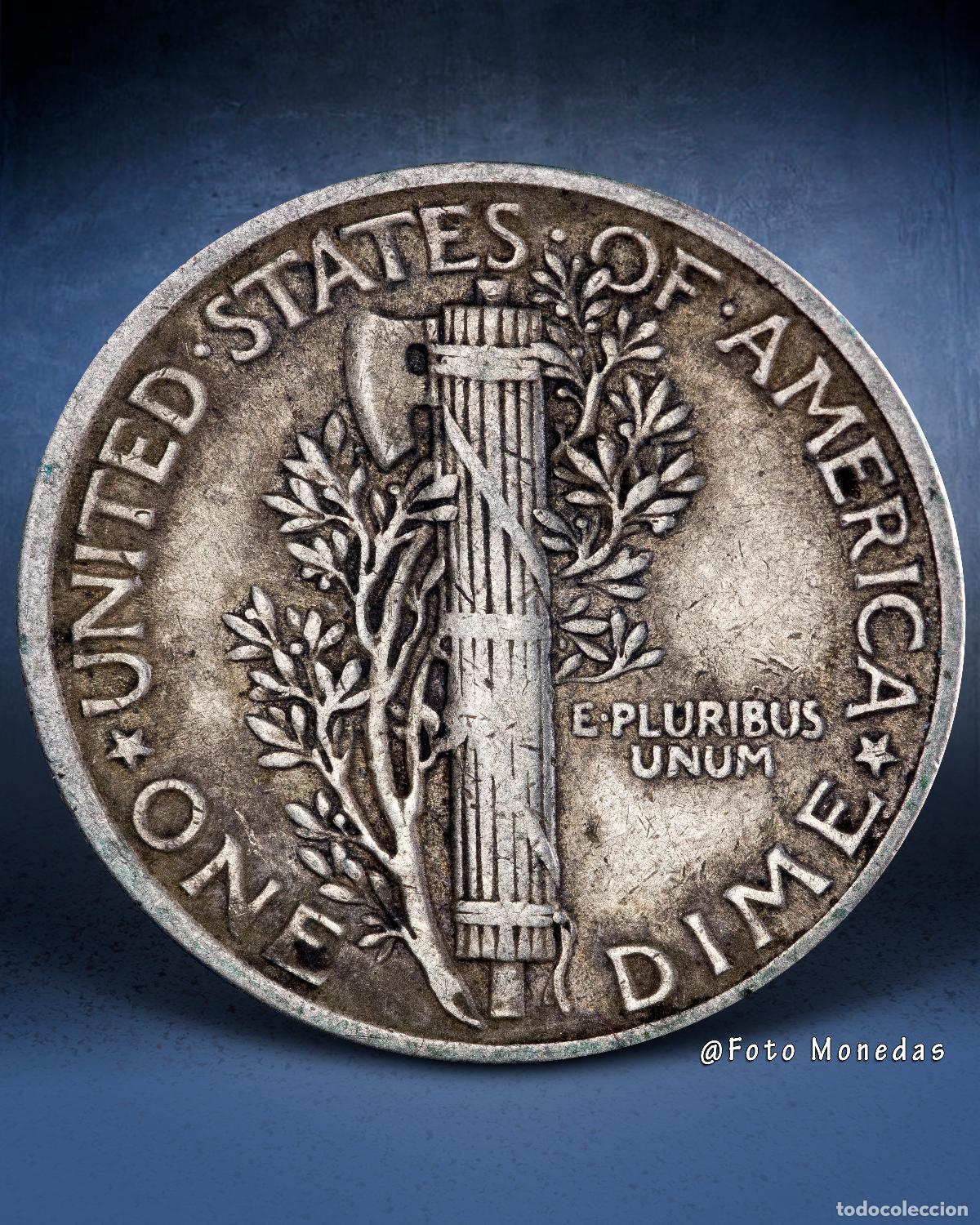 Monedas antiguas de Am&eacute;rica: ONE DIME 1945 EEUU PLATA - Foto 2