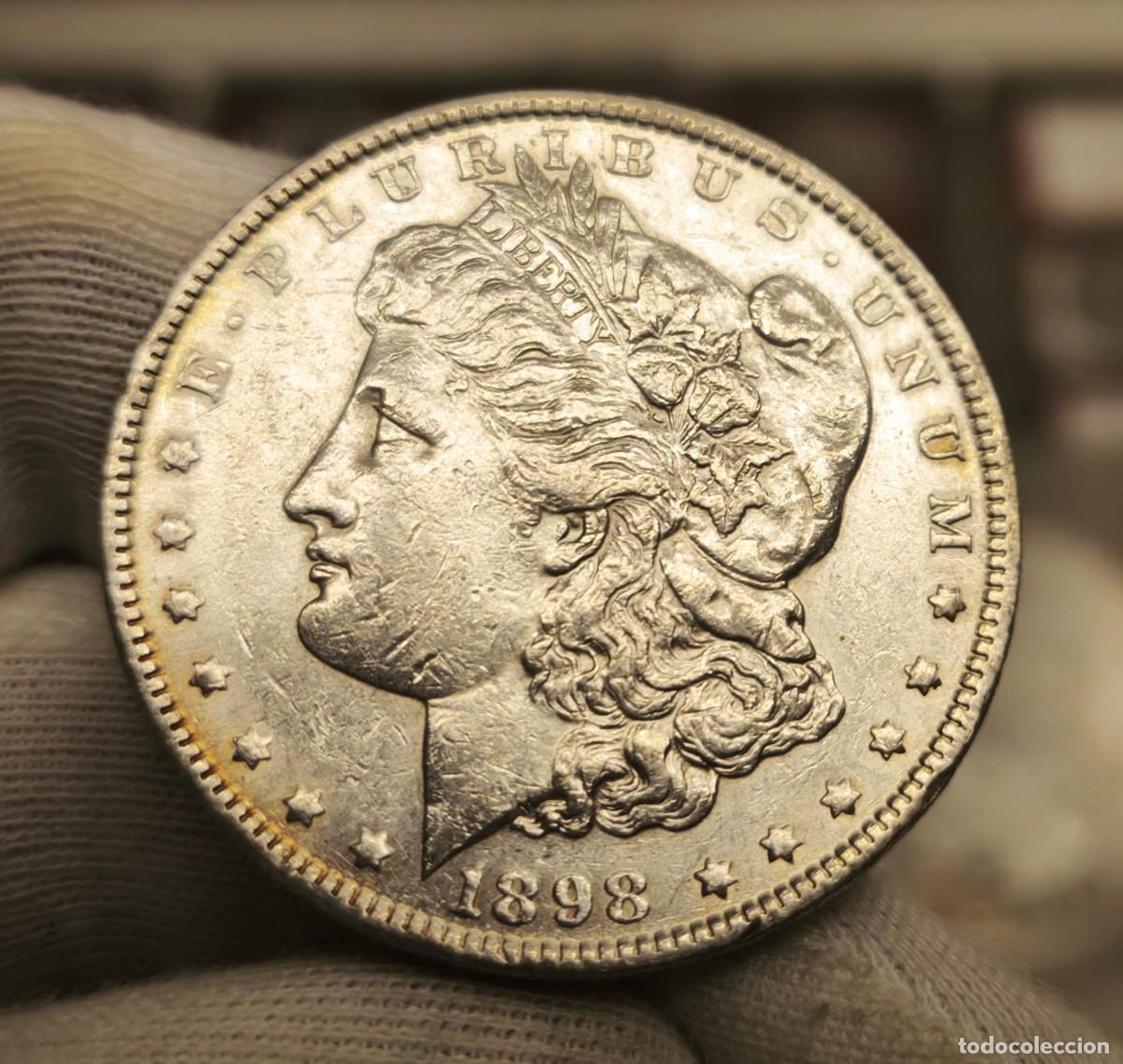 Monedas antiguas de Am&eacute;rica: Estados Unidos 1 D&oacute;lar &rdquo;Morgan Dollar&rdquo; 1898 Km 110 Plata