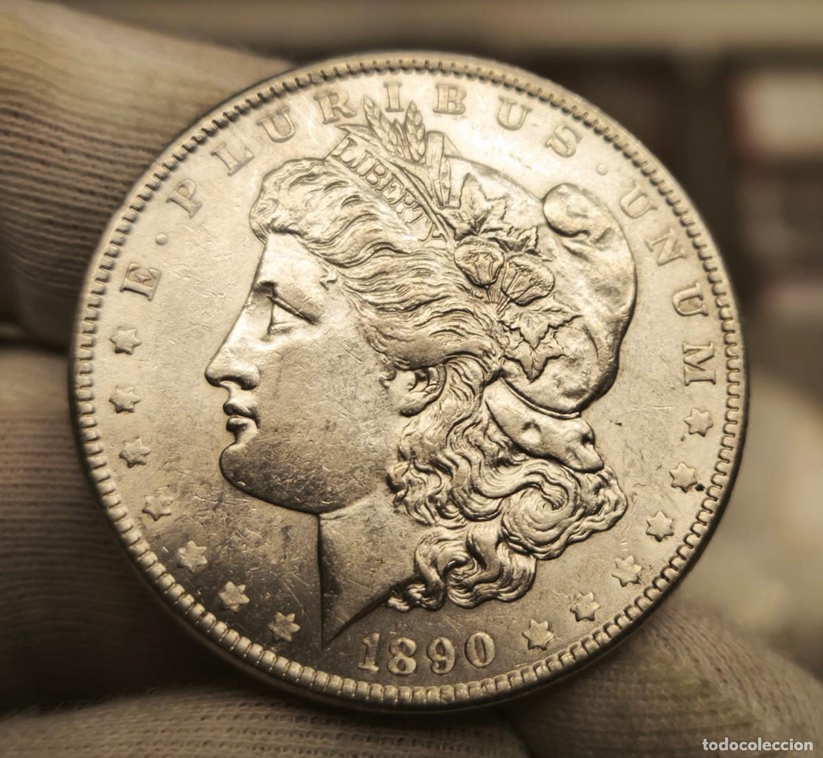 Monedas antiguas de Am&eacute;rica: Estados Unidos 1 D&oacute;lar &rdquo;Morgan Dollar&rdquo; 1890 Km 110 Plata