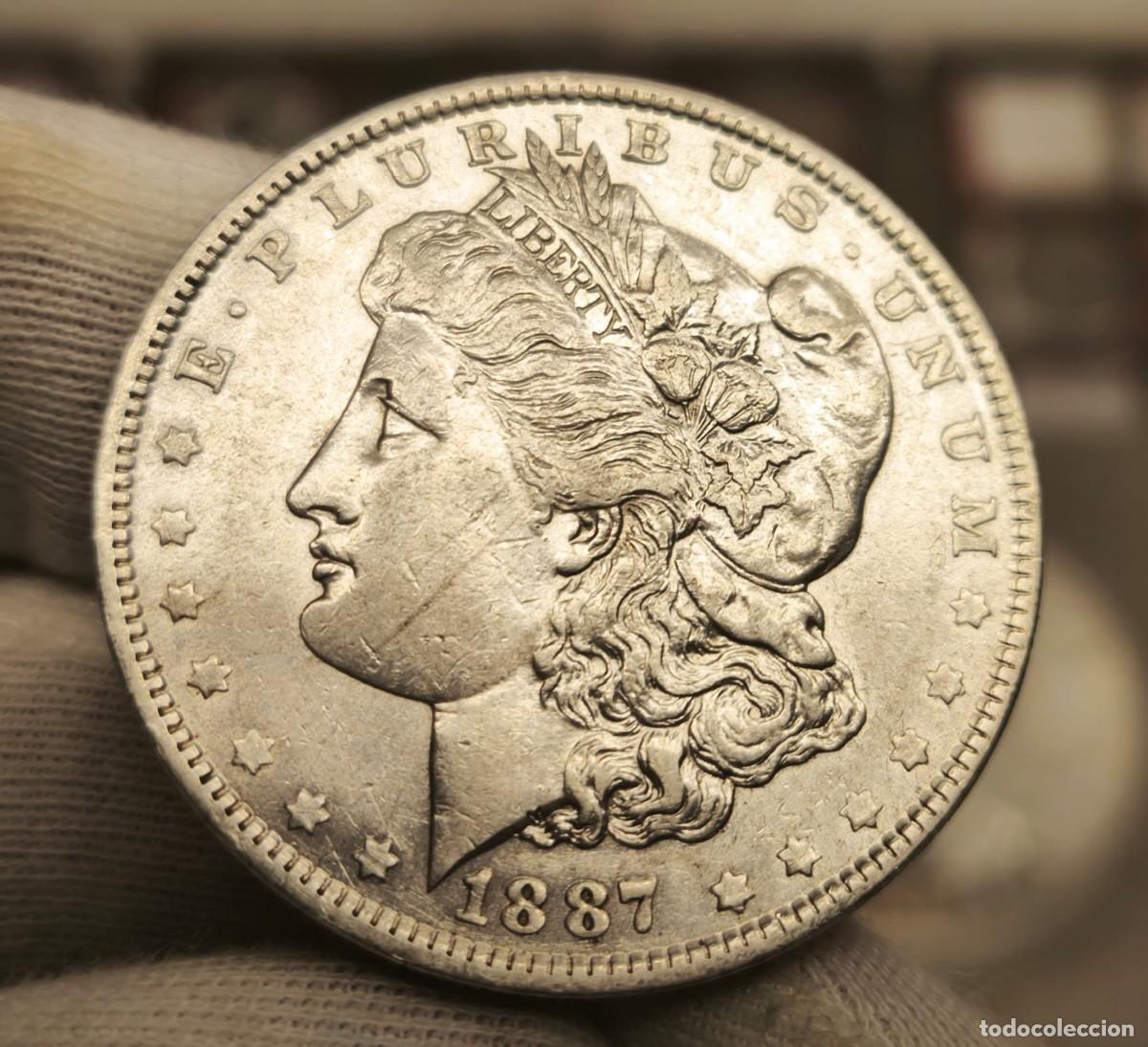 Monedas antiguas de Am&eacute;rica: Estados Unidos 1 D&oacute;lar &rdquo;Morgan Dollar&rdquo; 1887 Km 110 Plata