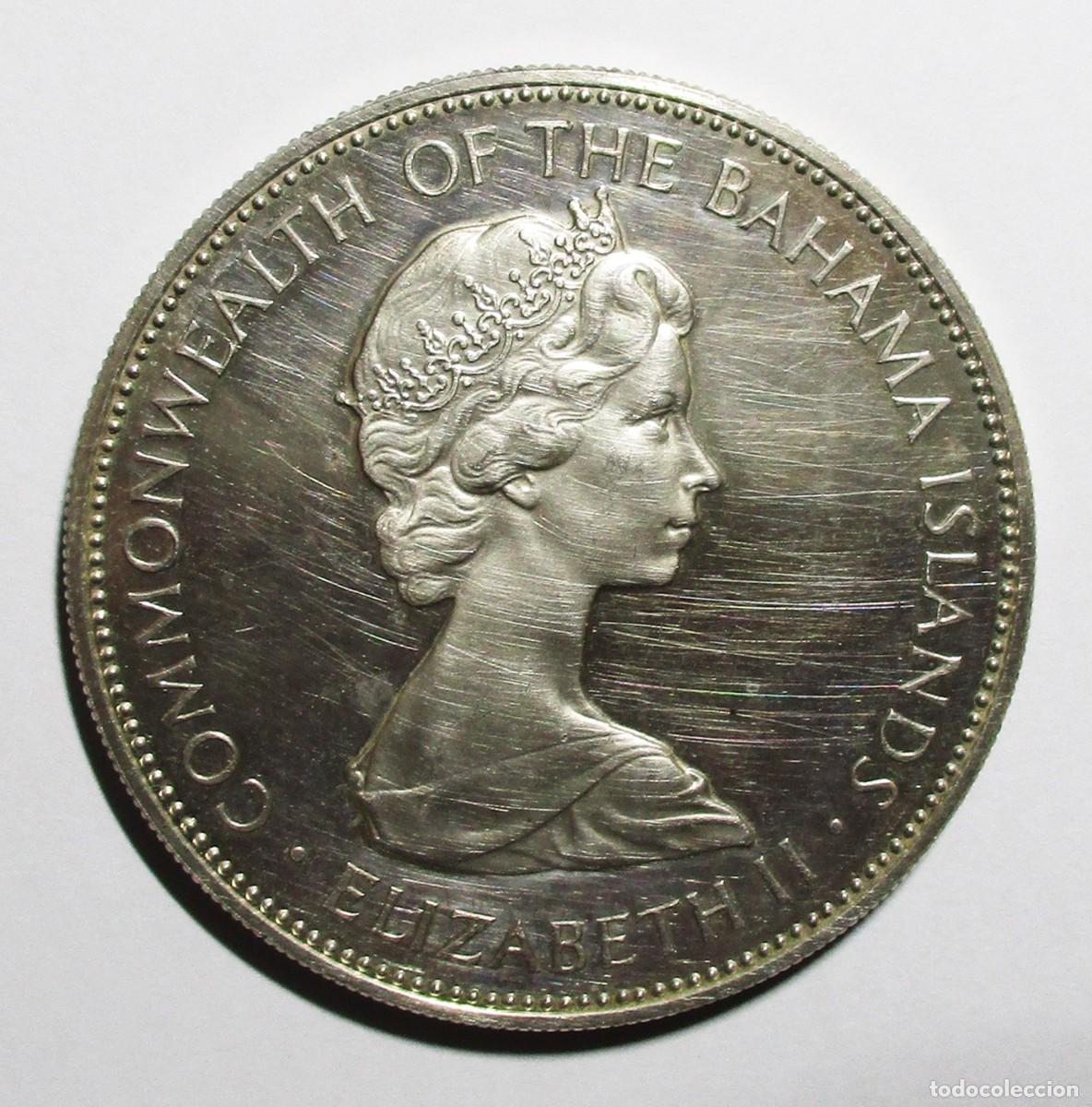 Monedas antiguas de Am&eacute;rica: BAHAMAS, 1973. MONEDA DE 5 DOLARES EN PLATA. LOTE 5680