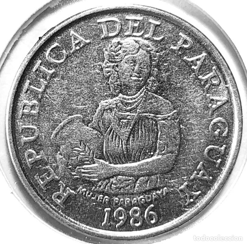 Monedas antiguas de Am&eacute;rica: REPUBLICA DEL PARAGUAY (1944-2020) - 5 GUARANIES 1986 - A - 3,80 GR. ACERO INOXIDABLE - DIAMETRO 20