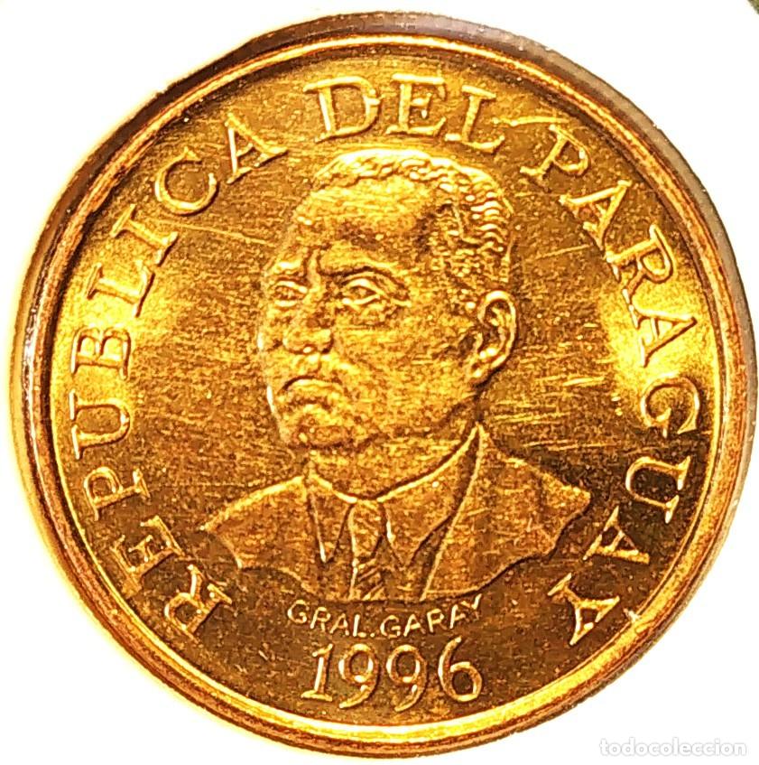 Monedas antiguas de Am&eacute;rica: REPUBLICA DEL PARAGUAY (1944-2020) - 10 GUARANIES 1996 - A - 2,69 GR. ACERO LATONADO - DIAMETRO 19,3