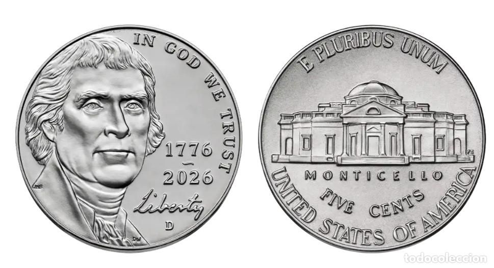 Monedas antiguas de Am&eacute;rica: FIVE CENTS USA 2026 - CECA P - SIN CIRCULAR