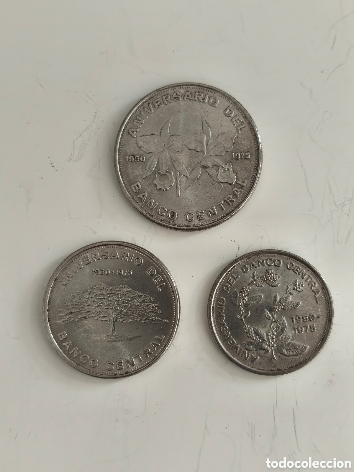 Alte M&uuml;nzen aus Amerika: Lote 3 monedas conmemorativas Costa Rica 1975