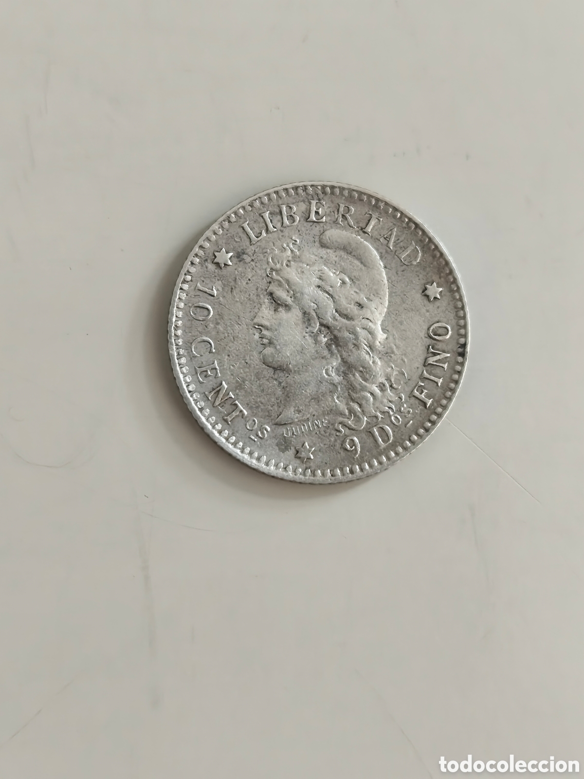 Monedas antiguas de Am&eacute;rica: 10 centavos Argentina 1883 plata 0.900