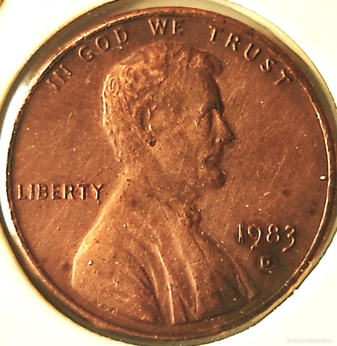 Monedas antiguas de Am&eacute;rica: ESTADOS UNIDOS (1981-) - 1 CENTAVO 1983 D - LINCOLN - B - 2,50 GR. ZINC BA&Ntilde;ADO EN COBRE