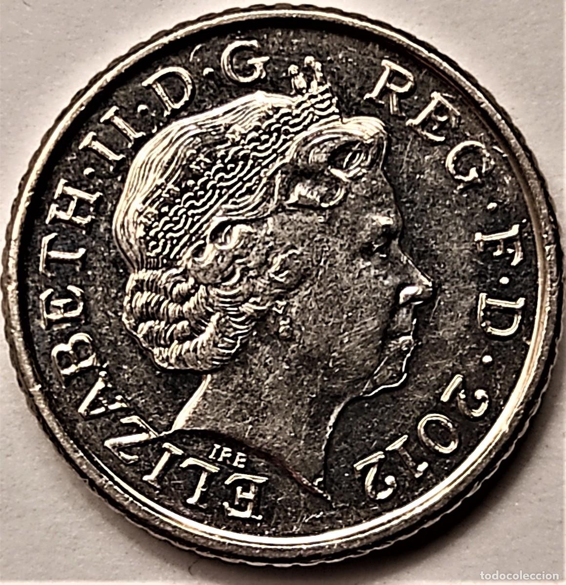 Monedas antiguas de Am&eacute;rica: REINO UNIDO (1982-2022) - 5 PENIQUES 2012 - REINA ISABEL II - B - 3,25 GR. ACERO BA&Ntilde;ADO EN NIQUEL