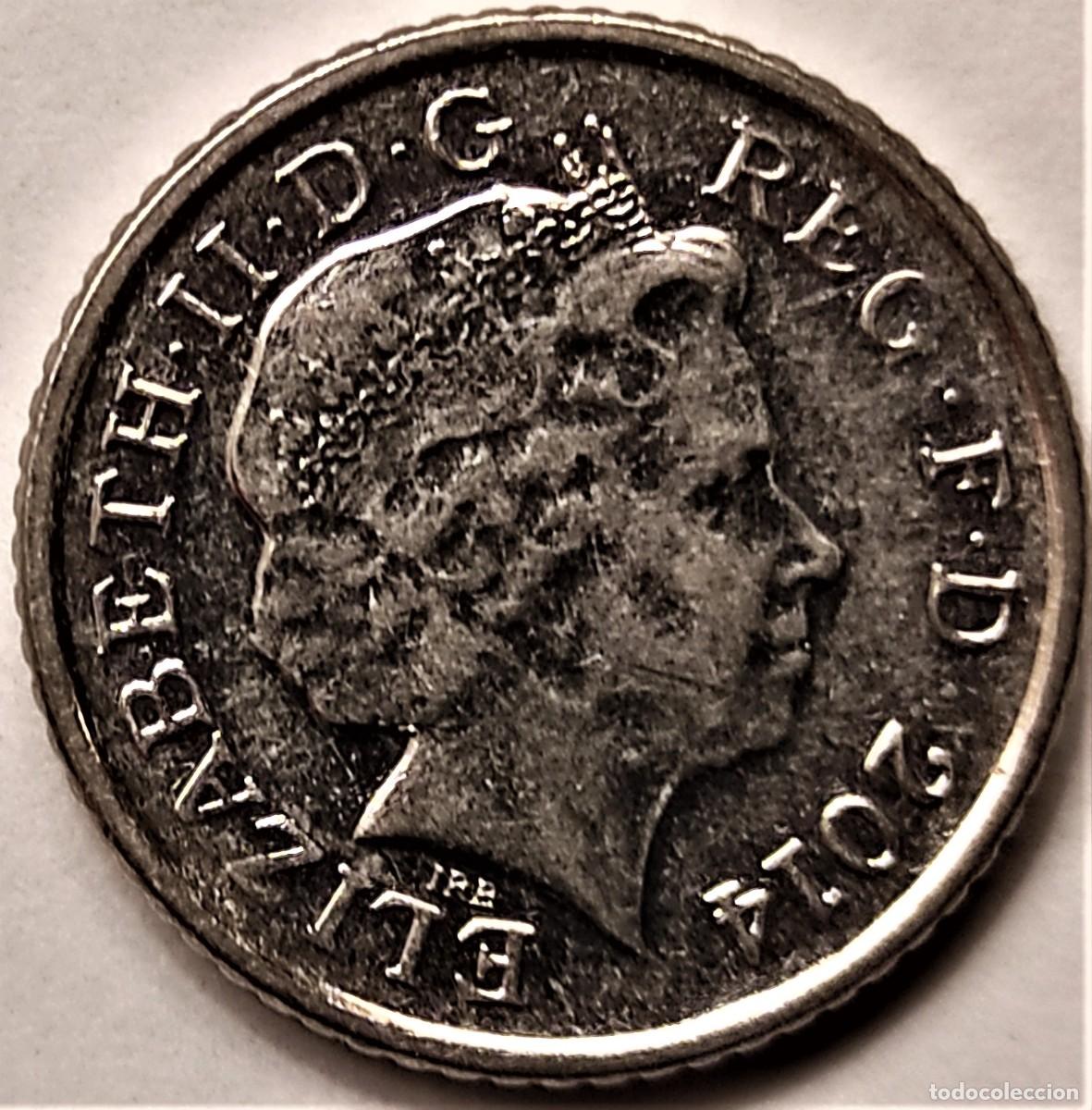 Monedas antiguas de Am&eacute;rica: REINO UNIDO (1982-2022) - 5 PENIQUES 2014 - REINA ISABEL II - B - 3,25 GR. ACERO BA&Ntilde;ADO EN NIQUEL