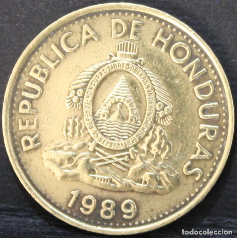 Monedas antiguas de Am&eacute;rica: Moneda de 5 centavos 1989 Honduras - Foto 1