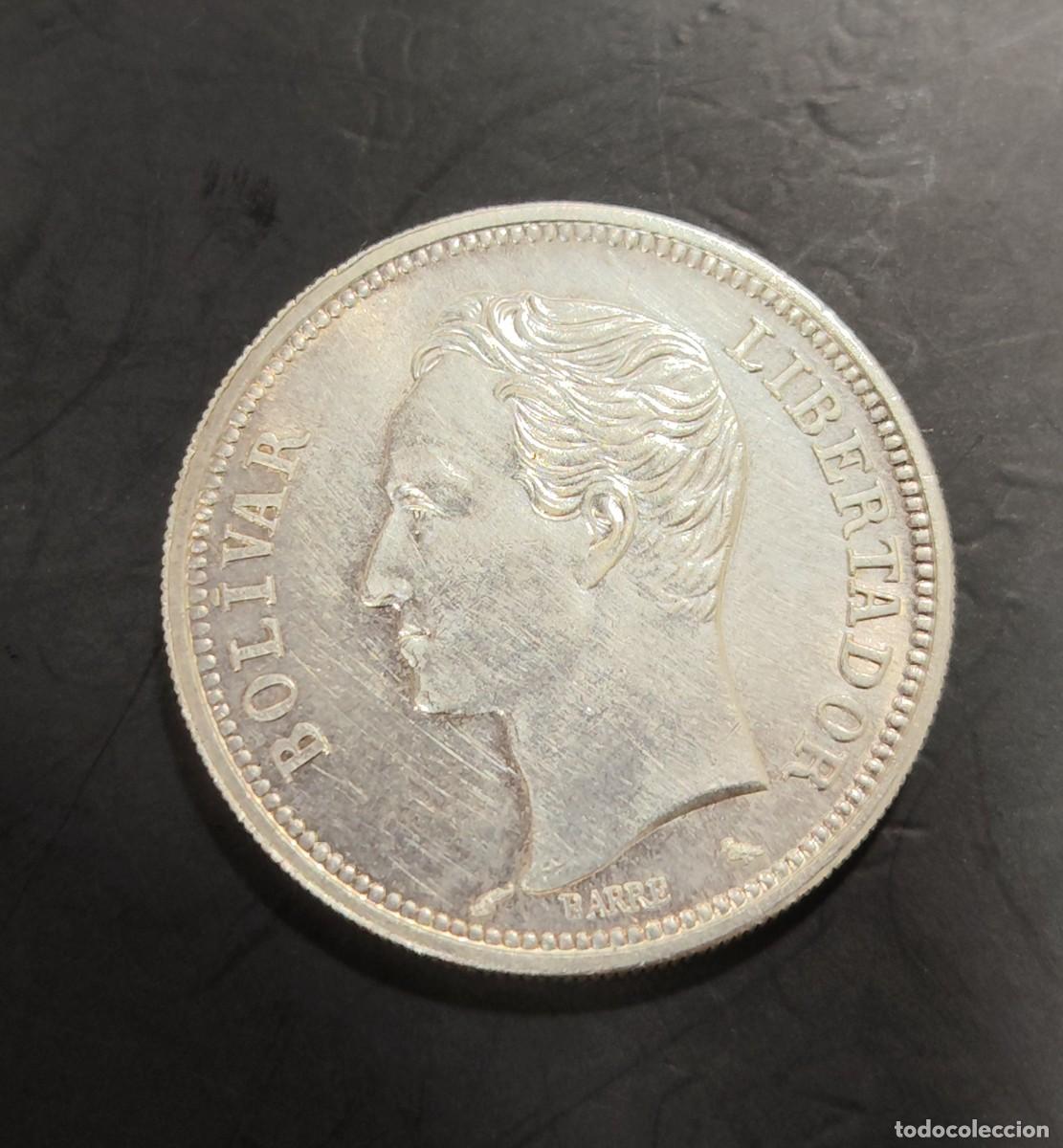 Monedas antiguas de Am&eacute;rica: VENEZUELA A&Ntilde;O 1960 2 BOLIVARES PLATA (835)