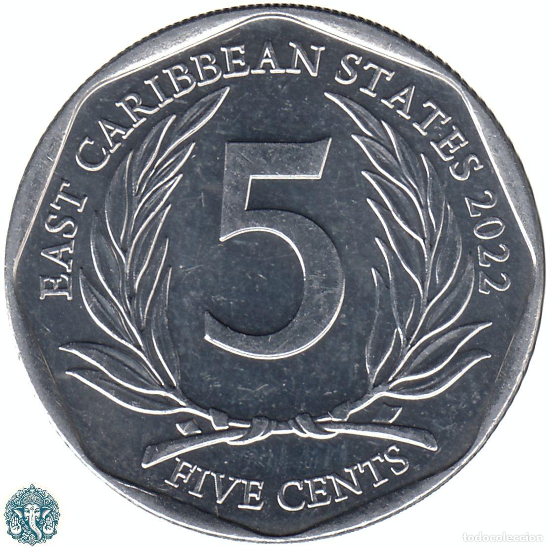 Monedas antiguas de Am&eacute;rica: ESTADOS DEL CARIBE ORIENTAL 5 Centavos 2022 KM#36 TERRITORIOS BRIT&Aacute;NICOS DEL CARIBE