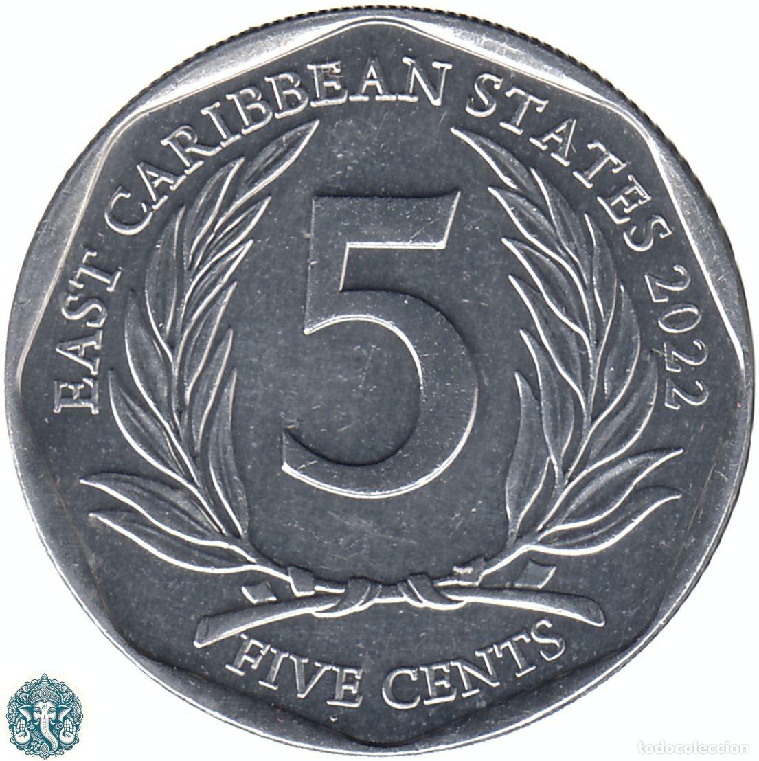 Monedas antiguas de Am&eacute;rica: ESTADOS DEL CARIBE ORIENTAL 5 Centavos 2022 KM#36 TERRITORIOS BRIT&Aacute;NICOS DEL CARIBE