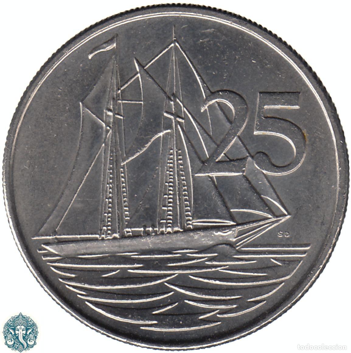 Monedas antiguas de Am&eacute;rica: ISLAS CAIM&Aacute;N 25 Centavos 2002 KM#134 CAYMAN