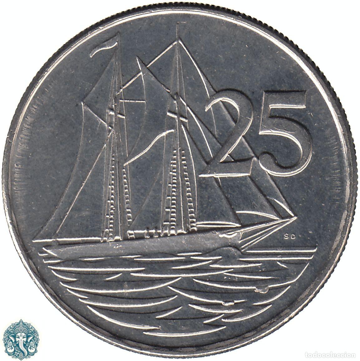 Monedas antiguas de Am&eacute;rica: ISLAS CAIM&Aacute;N 25 Centavos 2013 KM#134 CAYMAN
