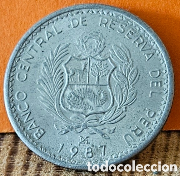 Monedas antiguas de Am&eacute;rica: PER&Uacute;, 5 INTIS, 1987. - Foto 2