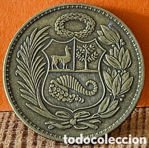 Monedas antiguas de Am&eacute;rica: PER&Uacute;, UN SOL DE ORO, 1957. - Foto 2