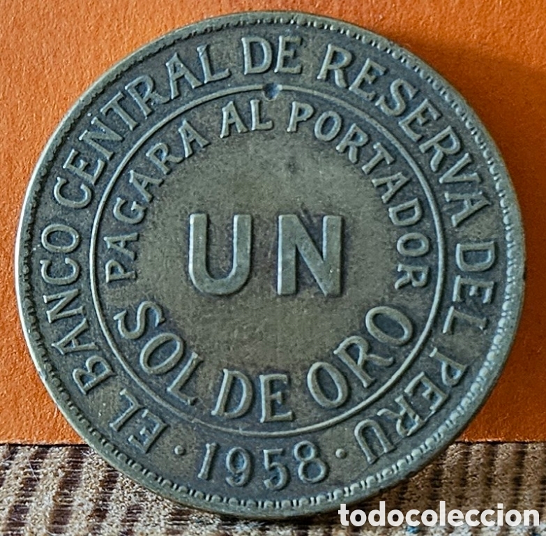 Monedas antiguas de Am&eacute;rica: PER&Uacute;, UN SOL DE ORO, 1958. - Foto 1