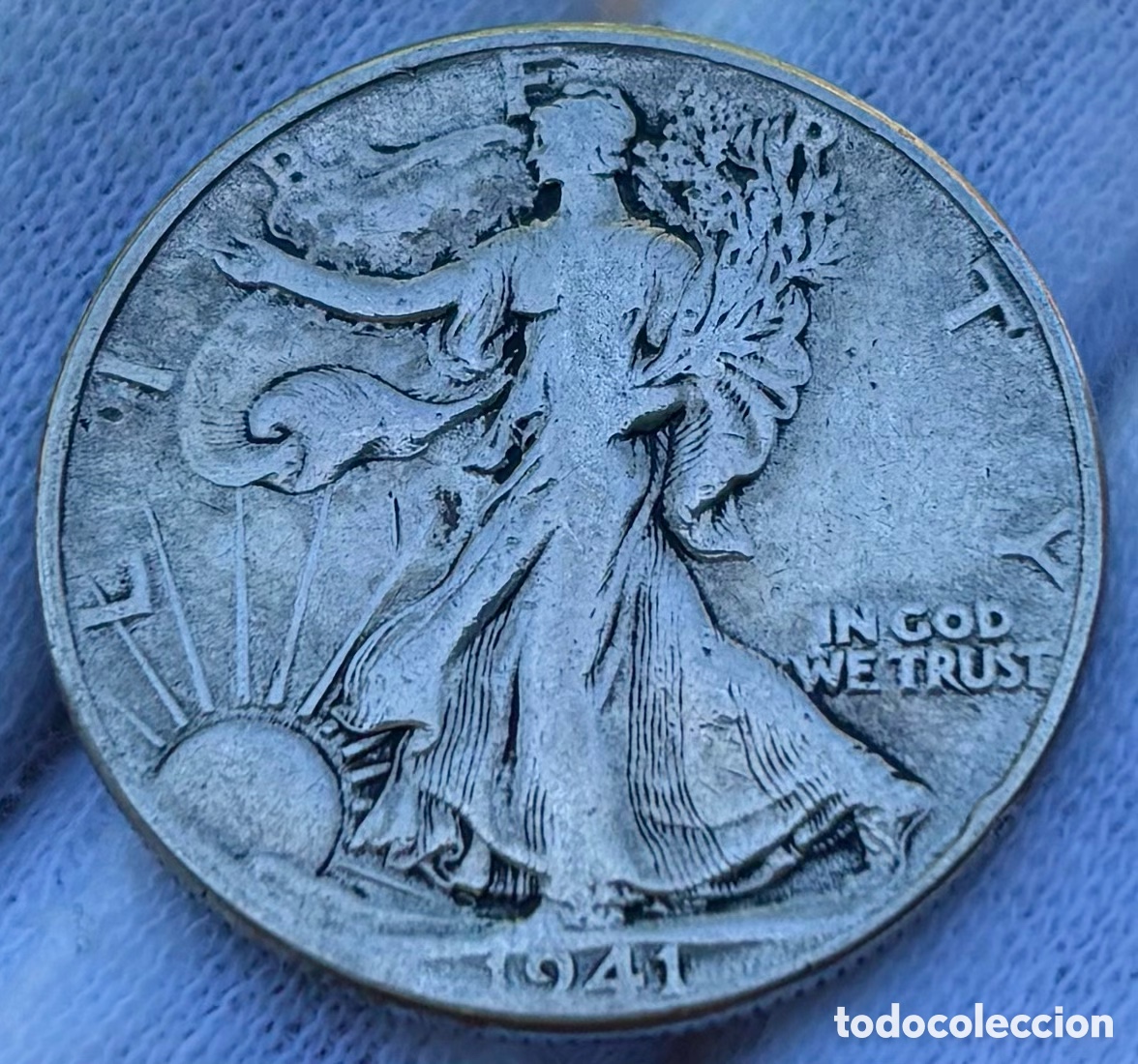 Monedas antiguas de Am&eacute;rica: Moneda PLATA USA 1/2 D&oacute;lar 1941 Liberty. EEUU Estados Unidos Dollar