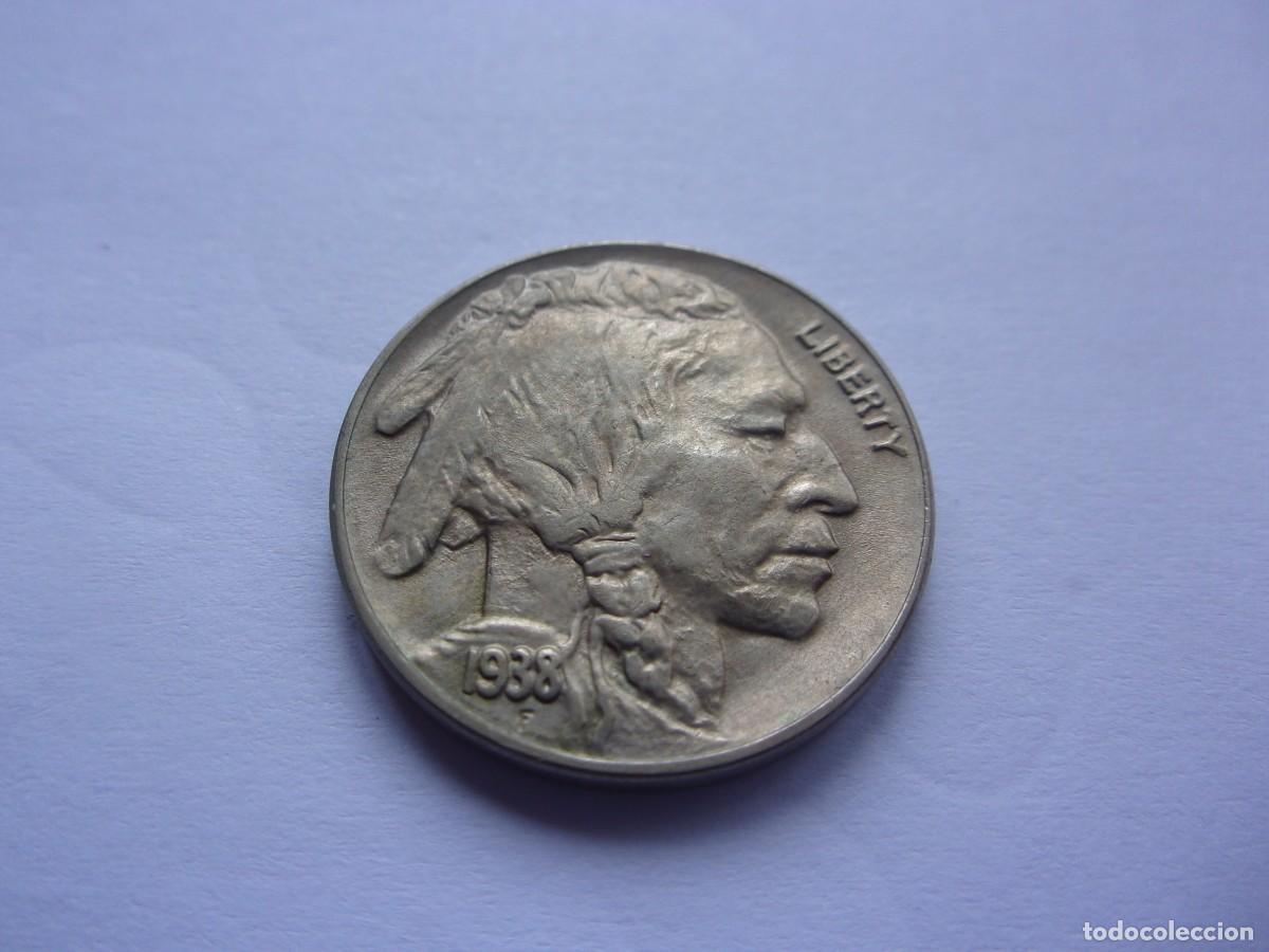 Monedas antiguas de Am&eacute;rica: 6DD22 USA buffalo nickel 1938 D