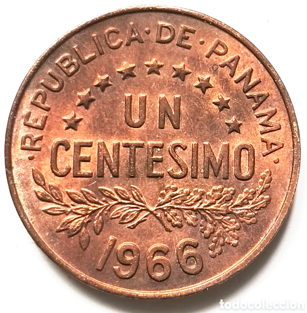 Monedas antiguas de Am&eacute;rica: Panama, 1 centesimo 1966, EBC+ - Foto 2