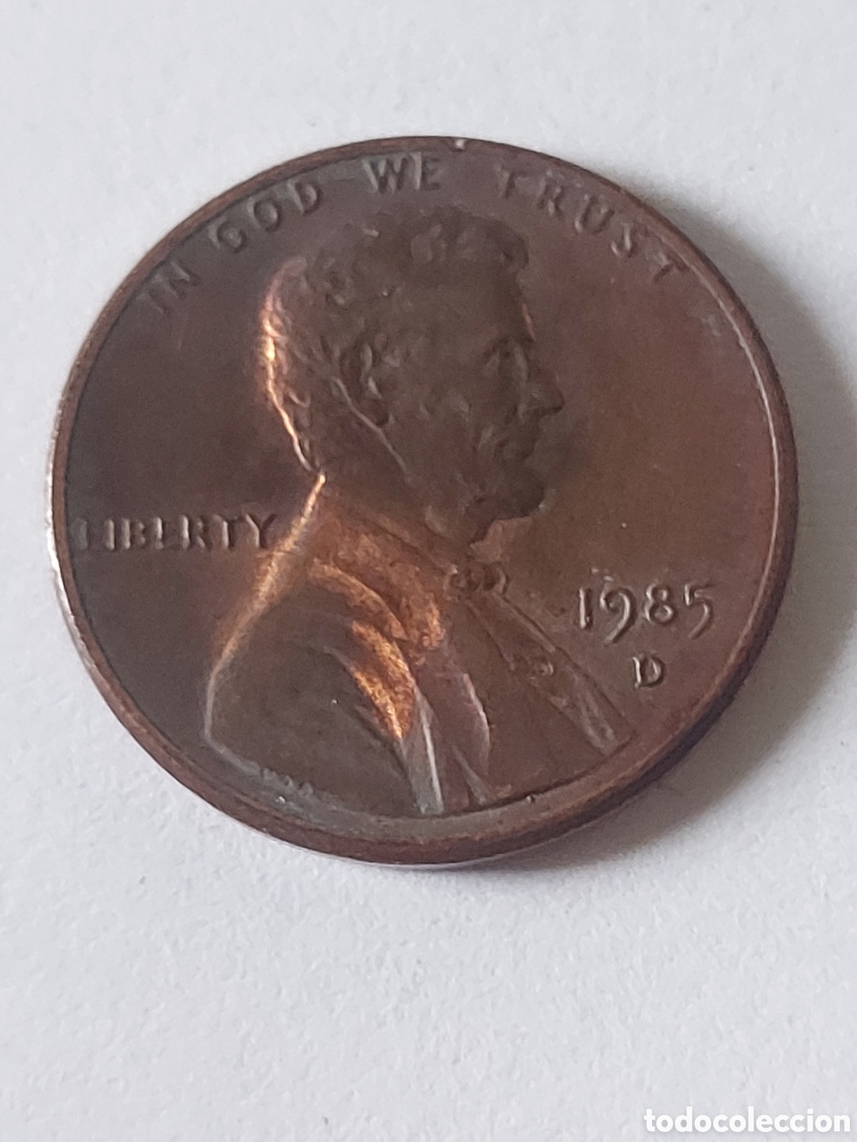 Monedas antiguas de Am&eacute;rica: MONEDA ESTADOS UNIDOS EEUU USA 1 CENTAVO, 1985 D