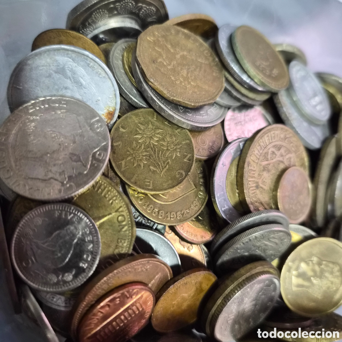 Monedas antiguas de Am&eacute;rica: 1 kilogramo de monedas del mundo