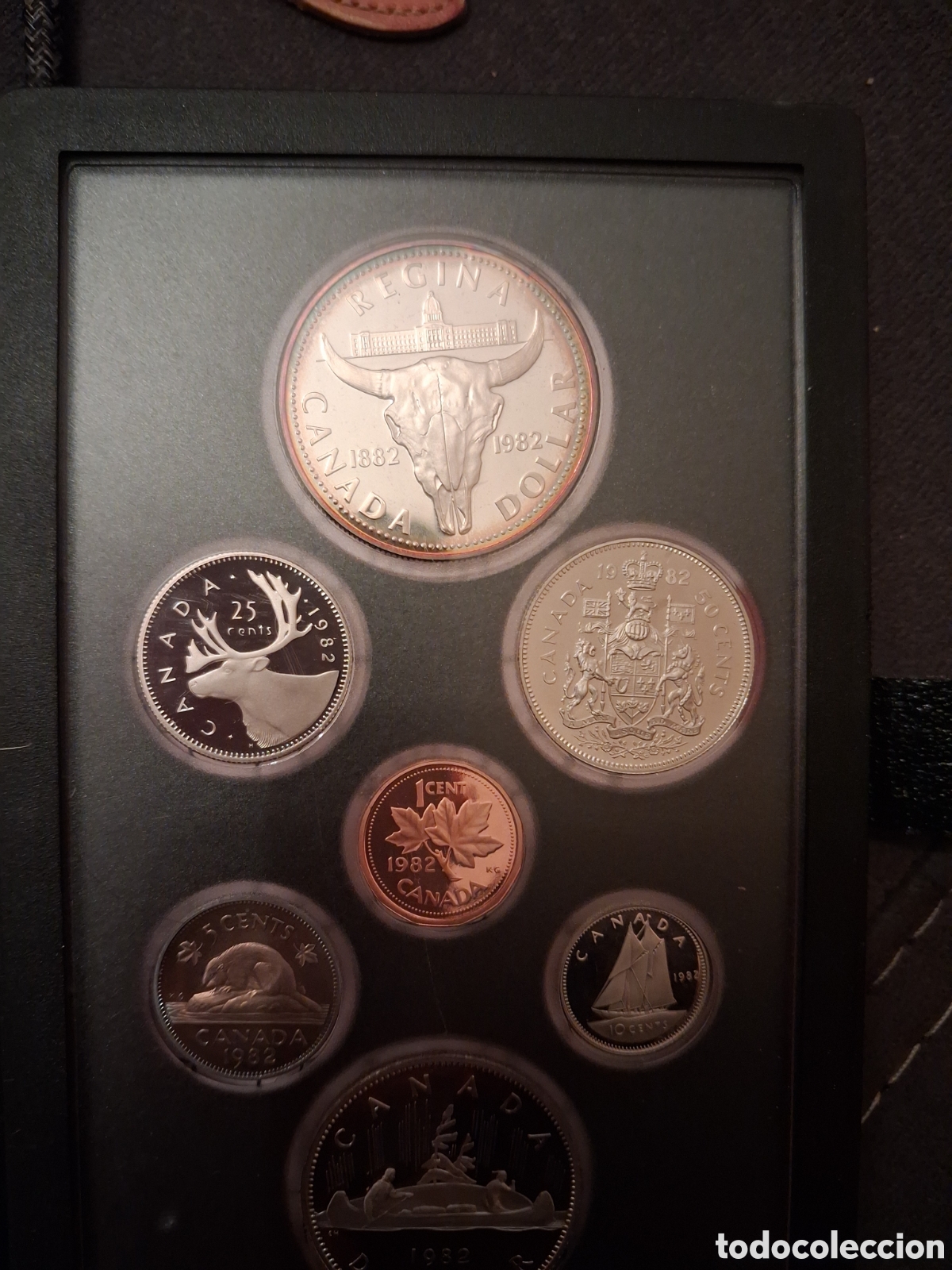 Monedas antiguas de Am&eacute;rica: Carpeta monedas Canad&aacute; 1982