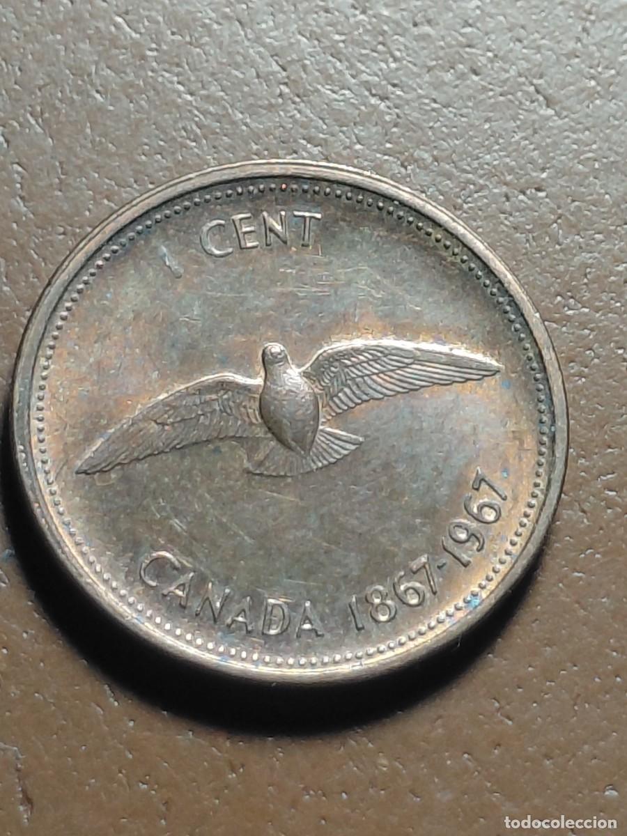 Monedas antiguas de Am&eacute;rica: CANADA - 1 CENT 1967 KM66 - Centenario de la Confederaci&oacute;n Canadiense