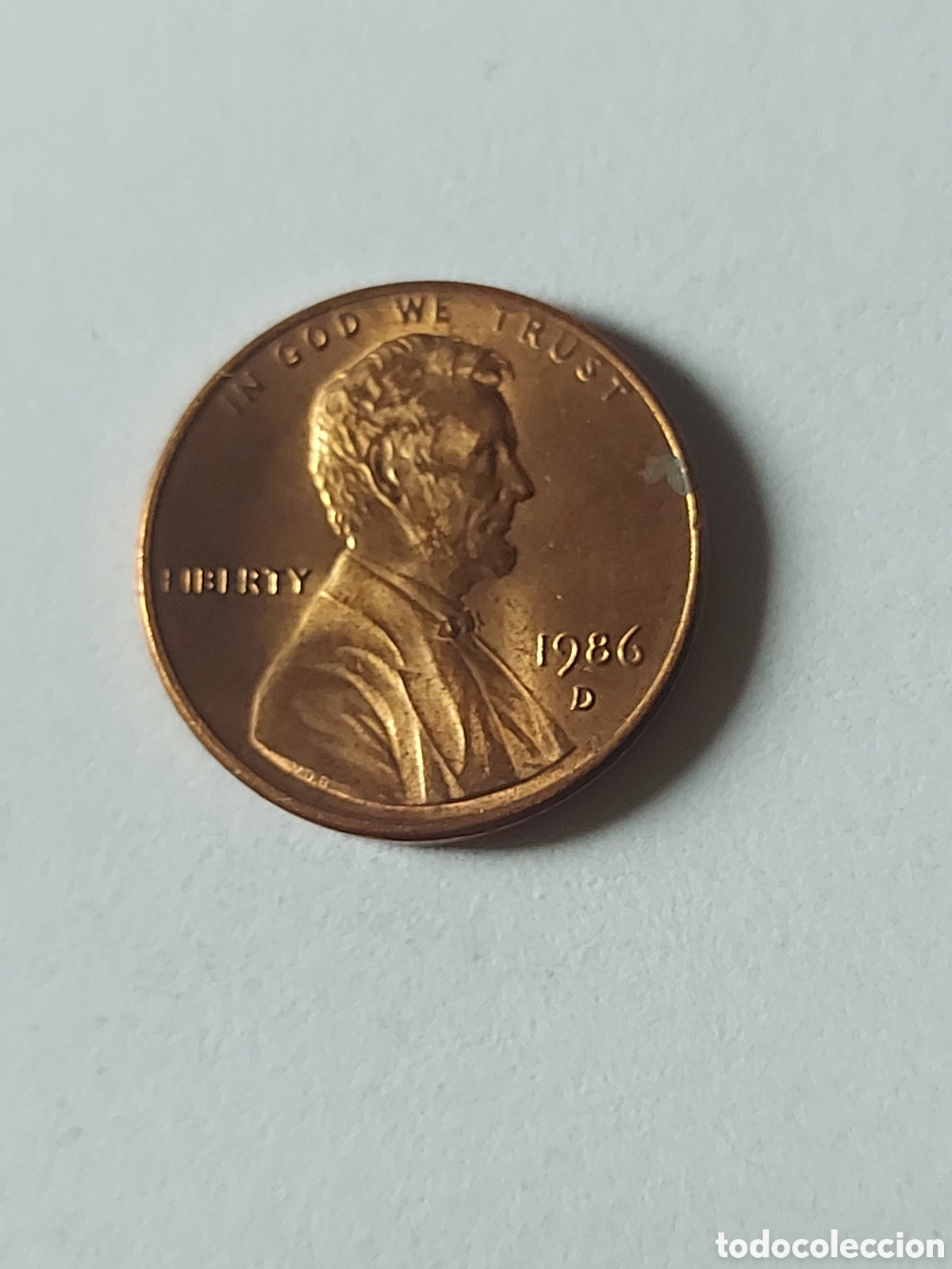 Monedas antiguas de Am&eacute;rica: MONEDA ESTADOS UNIDOS EEUU USA 1 CENTAVO, 1986 D