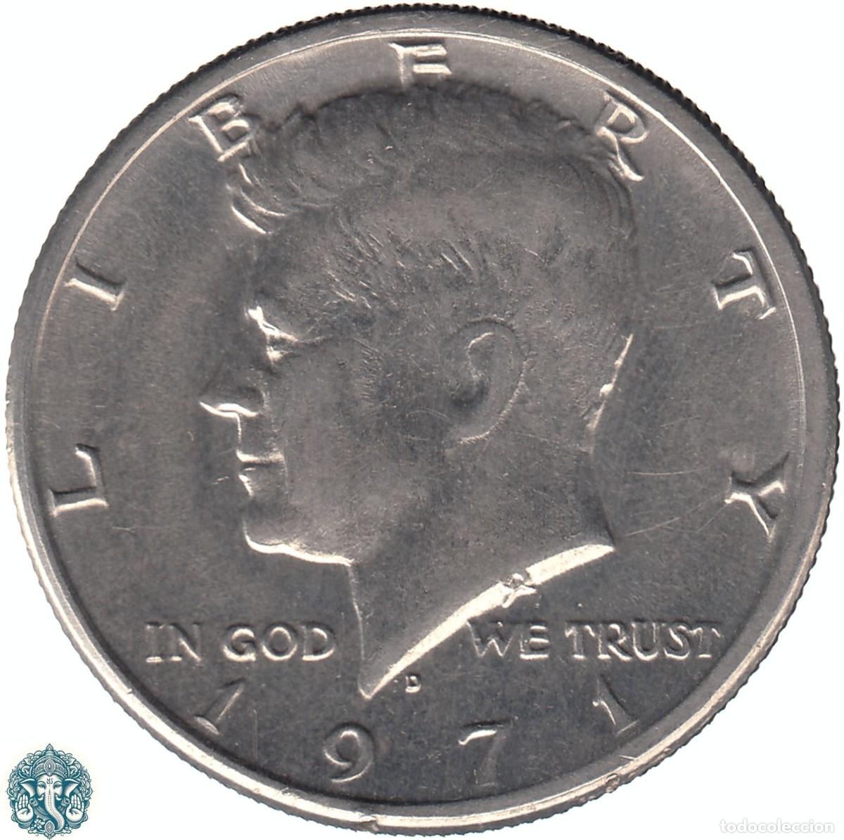 Monedas antiguas de Am&eacute;rica: ESTADOS UNIDOS &frac12; Medio Half D&oacute;lar 1971 Kennedy Ceca D (Denver) KM#202b