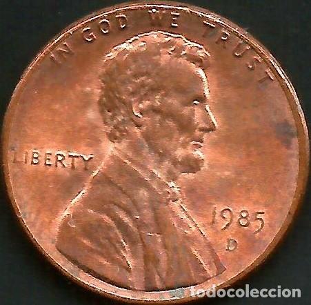 Monedas antiguas de Am&eacute;rica: E.E.U.U. 1985 - CECA D - 1 CENT - KM 201b - CIRCULADA - Foto 1