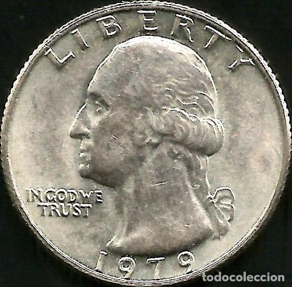Monedas antiguas de Am&eacute;rica: E.E.U.U. 1979 - SIN CECA - QUARTER DOLLAR - KM A164a - CIRCULADA (FILADELFIA)
