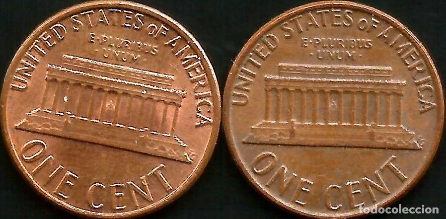 Monedas antiguas de Am&eacute;rica: E.E.U.U. 1979 - SIN CECA Y CECA D - 1 CENT - KM 201 - 2 MONEDAS CIRCULADAS - Foto 2