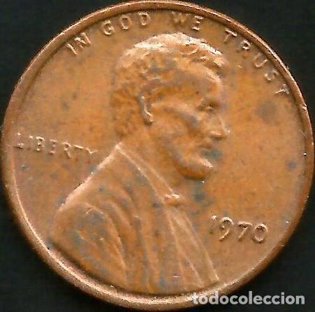 Monedas antiguas de Am&eacute;rica: E.E.U.U. 1970 - SIN CECA - 1 CENT - KM 201 - CIRCULADA - Foto 1