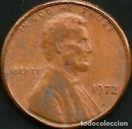Monedas antiguas de Am&eacute;rica: E.E.U.U. 1972 - SIN CECA - 1 CENT - KM 201 - CIRCULADA - Foto 1