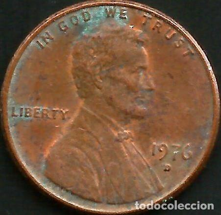 Monedas antiguas de Am&eacute;rica: E.E.U.U. 1976 - CECA D - 1 CENT - KM 201 - CIRCULADA - Foto 1