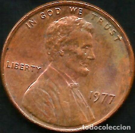 Monedas antiguas de Am&eacute;rica: E.E.U.U. 1977 - SIN CECA - 1 CENT - KM 201 - CIRCULADA - Foto 1