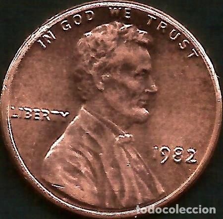 Monedas antiguas de Am&eacute;rica: E.E.U.U. 1982 - SIN CECA - 1 CENT - KM 201 - CIRCULADA - Foto 1