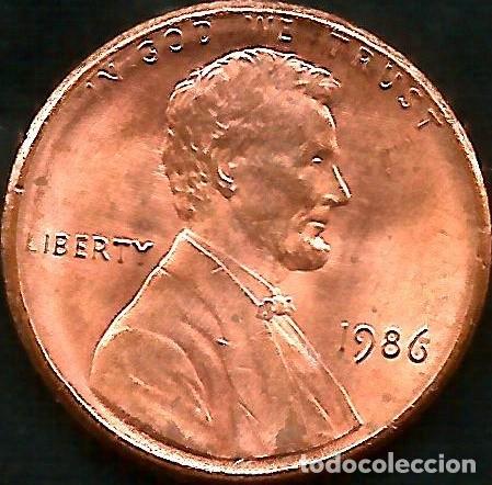 Monedas antiguas de Am&eacute;rica: E.E.U.U. 1986 - SIN CECA - 1 CENT - KM 201b - CIRCULADA - Foto 1