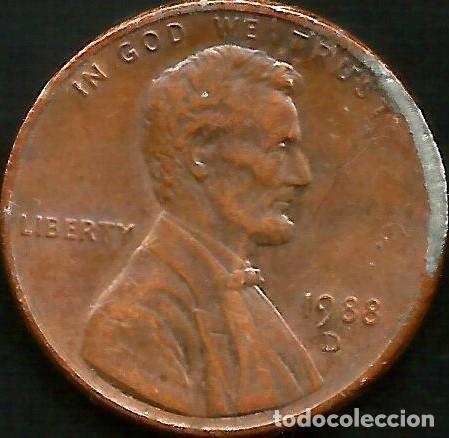 Monedas antiguas de Am&eacute;rica: E.E.U.U. 1988 - CECA D - 1 CENT - KM 201b - CIRCULADA - Foto 1
