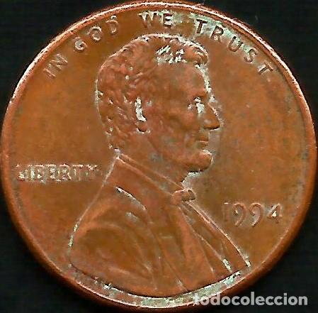 Monedas antiguas de Am&eacute;rica: E.E.U.U. 1994 - SIN CECA - 1 CENT - KM 201b - CIRCULADA - Foto 1