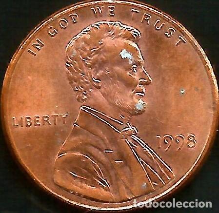 Monedas antiguas de Am&eacute;rica: E.E.U.U. 1998 - SIN CECA - 1 CENT - KM 201b - CIRCULADA