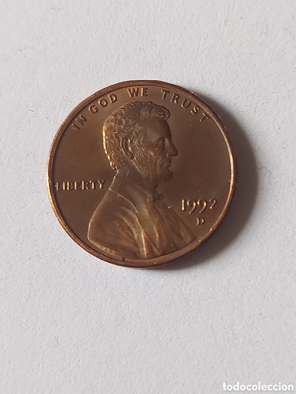 Monedas antiguas de Am&eacute;rica: MONEDA ESTADOS UNIDOS EEUU USA 1 CENTAVO, 1992 D