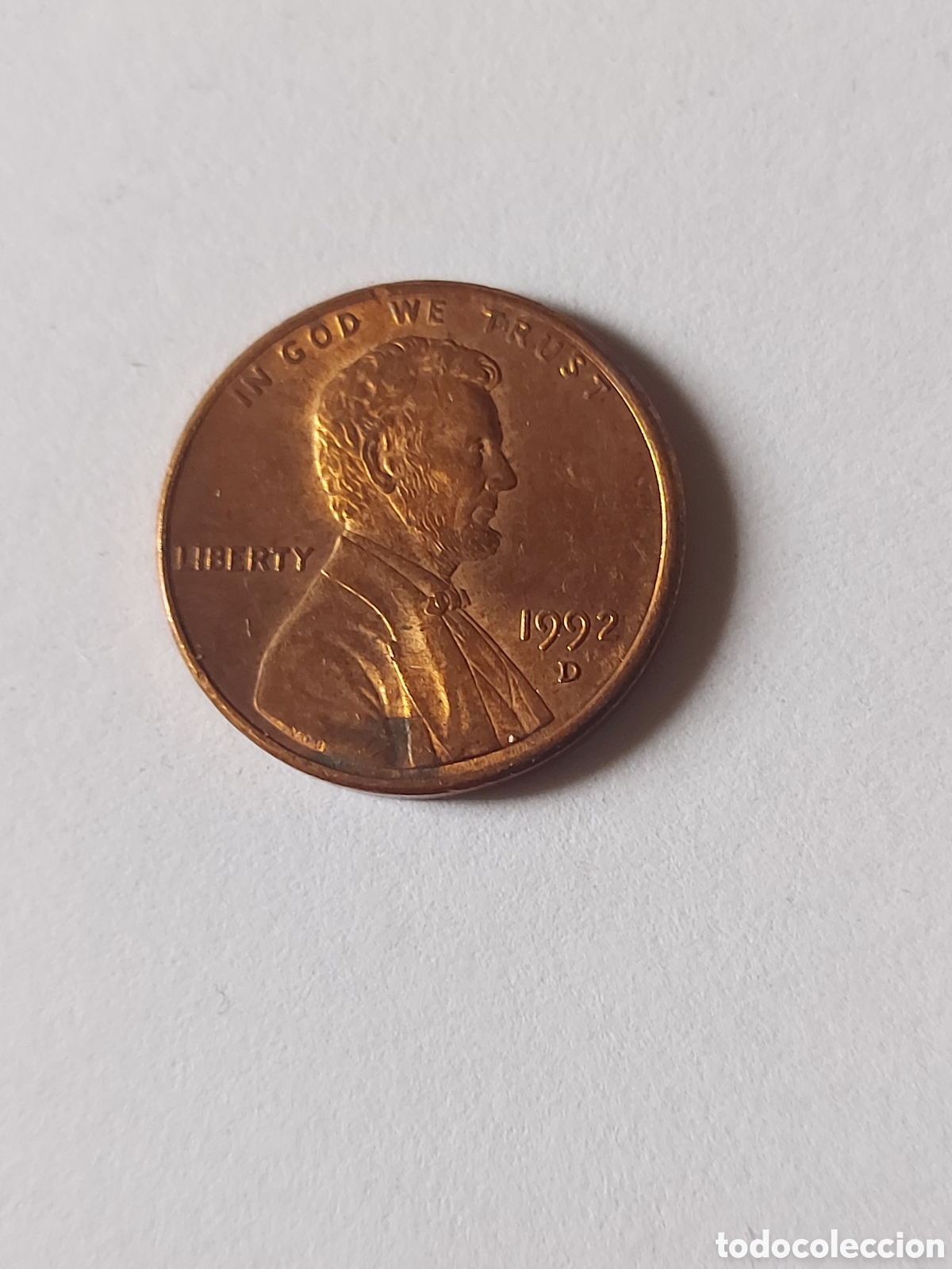 Monedas antiguas de Am&eacute;rica: MONEDA ESTADOS UNIDOS EEUU USA 1 CENTAVO, 1992 D