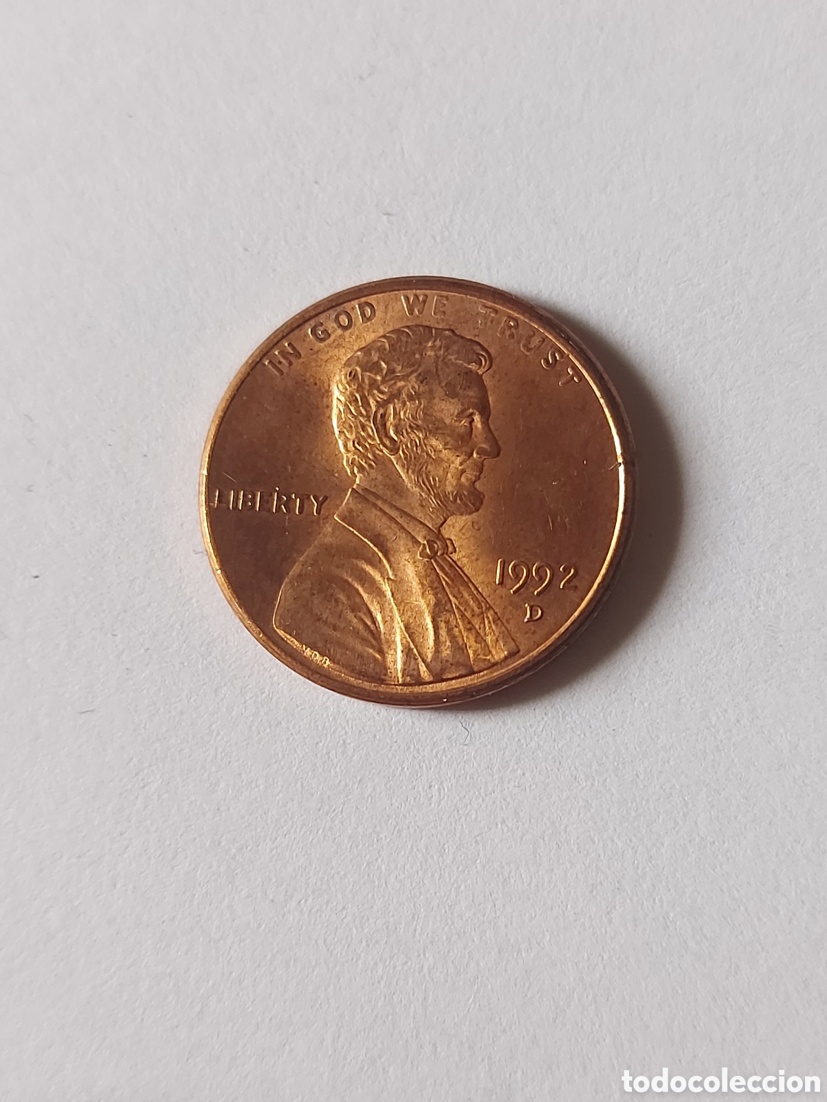 Monedas antiguas de Am&eacute;rica: MONEDA ESTADOS UNIDOS EEUU USA 1 CENTAVO, 1992 D