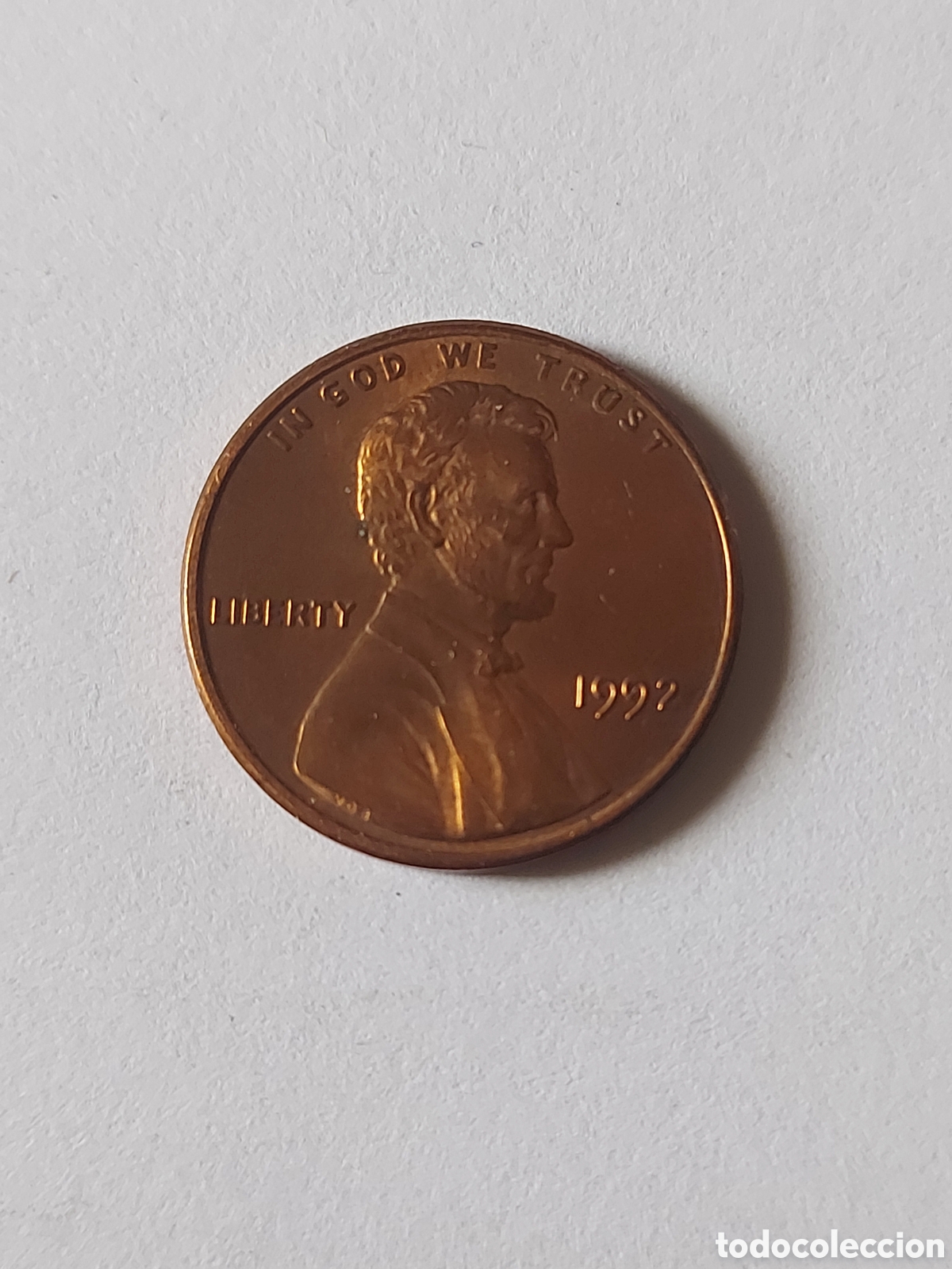 Monedas antiguas de Am&eacute;rica: MONEDA ESTADOS UNIDOS EEUU USA 1 CENTAVO, 1992