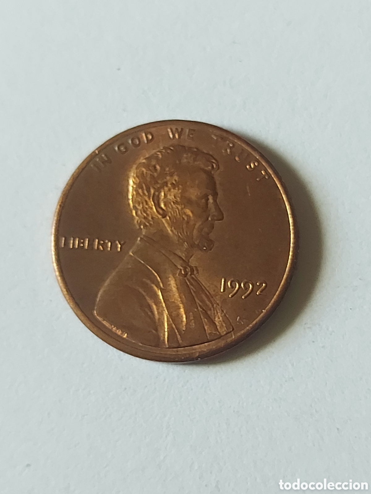 Monedas antiguas de Am&eacute;rica: MONEDA ESTADOS UNIDOS EEUU USA 1 CENTAVO, 1992
